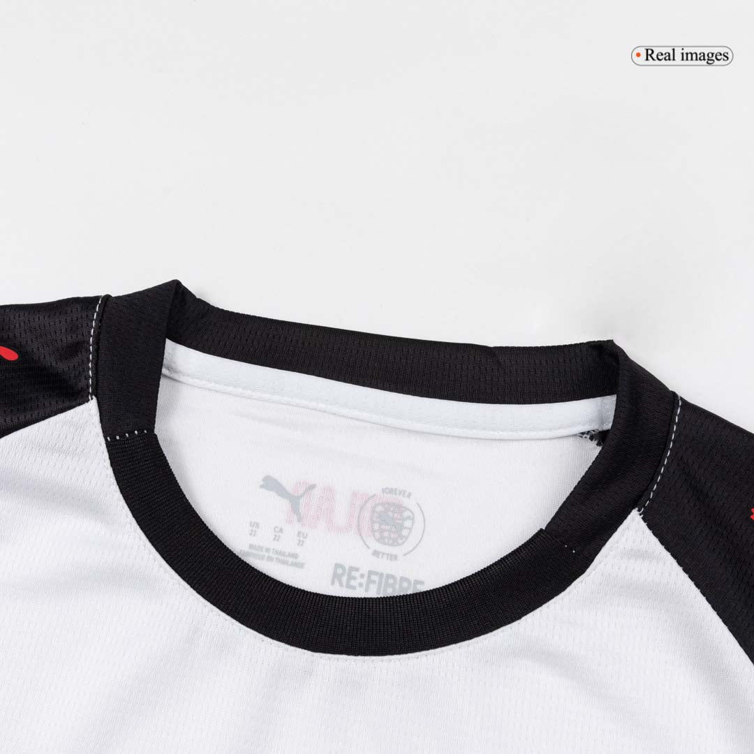 AC Milan Infantil 
 Fora Futebol Camisa Conjunto (Camisa+Shorts+Meias) 2025/26 Branco