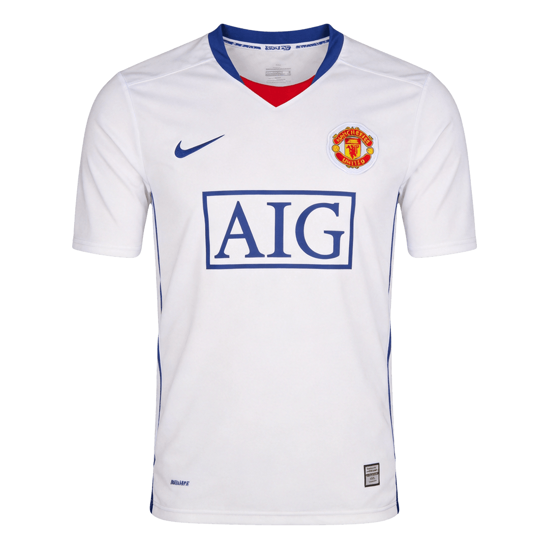 Retrô Manchester United Fora Camisa 2008/09 Branco