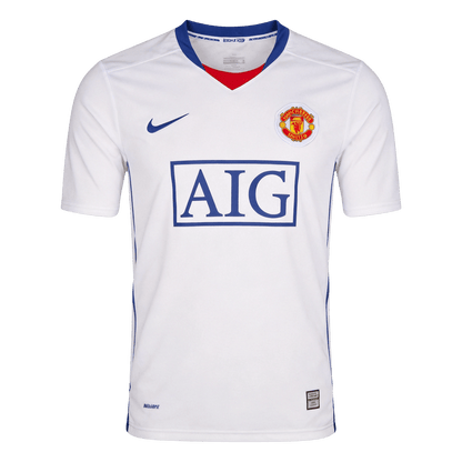 Retrô Manchester United Fora Camisa 2008/09 Branco