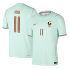 Versão do Jogador OLISE #11 França Fora Copa do Mundo Futebol Camisas 2026 Verde
