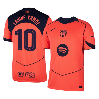 LAMINE YAMAL #10 Barcelona Fora Terceira Camisa 2025/26 UCL camisola de futebol
