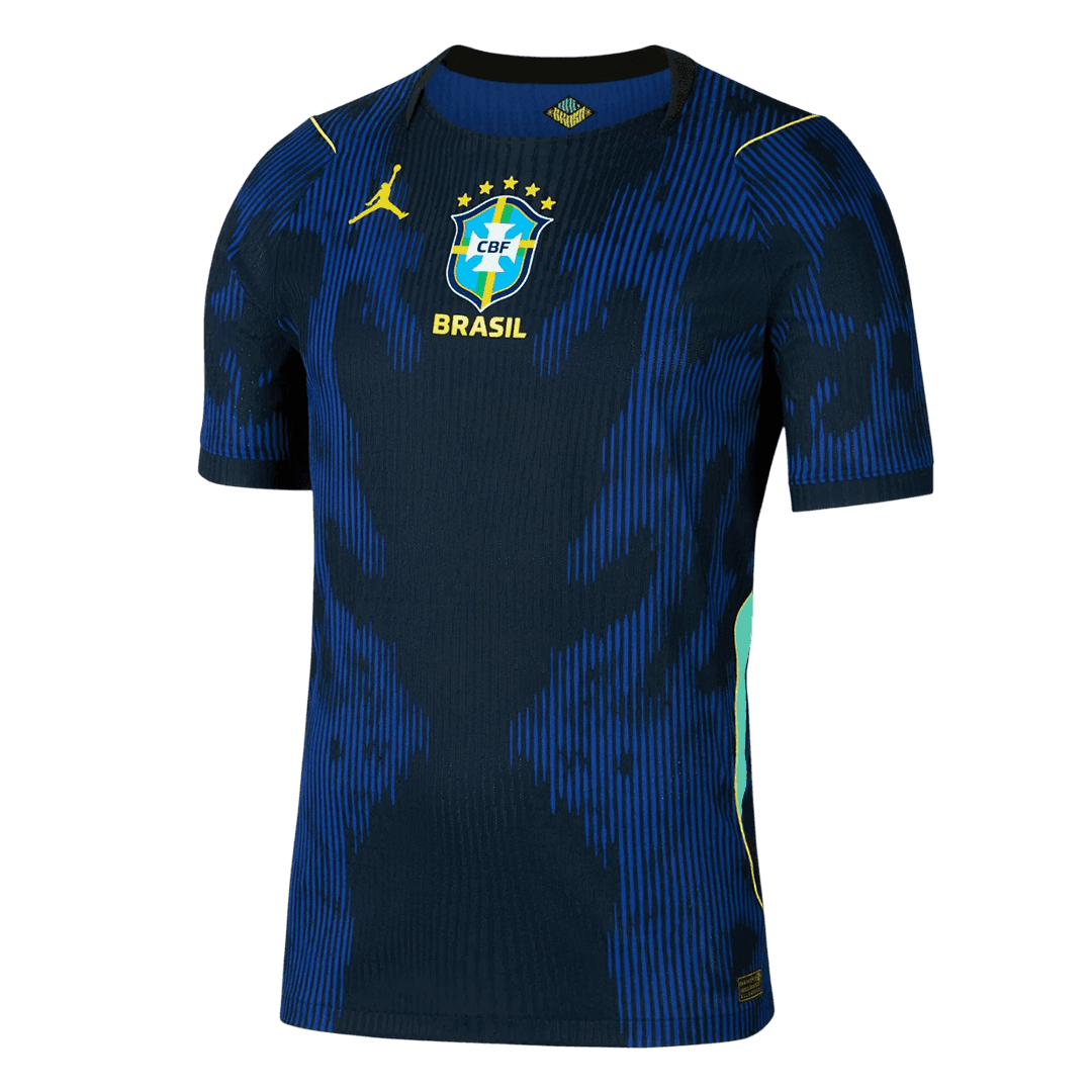 Versão do Jogador Brazil Fora Copa do Mundo Futebol Camisas 2026 Marinha - camisola de futebol para adeptos em