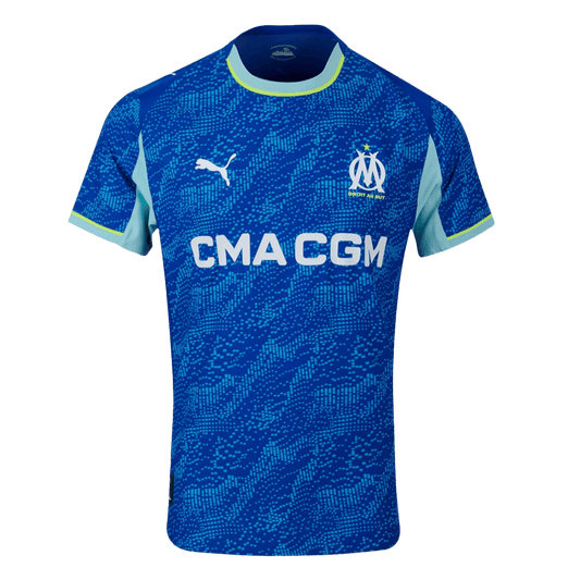 Jogadoras Marseille Fora Terceira Futebol Camisas 2025/26 Azul camisola de futebol