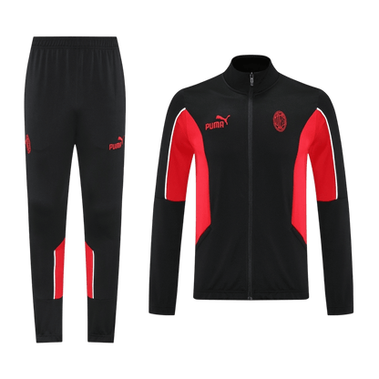 AC Milan Treino Jaqueta Conjunto (Jaqueta + Calças) 2025/26 Preto camisola de futebol