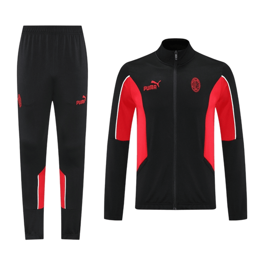 AC Milan Treino Jaqueta Conjunto (Jaqueta + Calças) 2025/26 Preto camisola de futebol