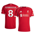 SZOBOSZLAI #8 Liverpool Casa Camisa 2025/26 Vermelho