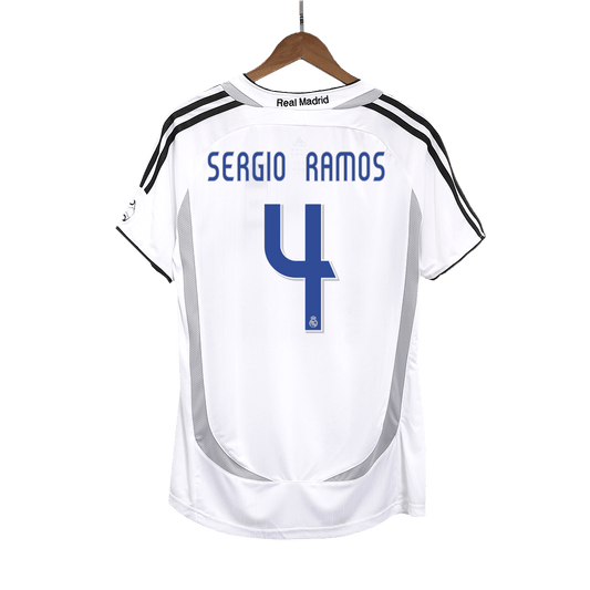 Camisola de futebol retro Real Madrid SERGIO RAMOS #4 2006/07 2025/26