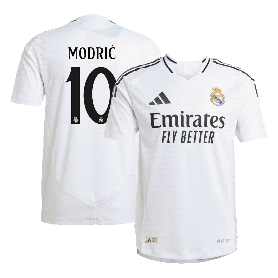 Camisa de futebol barata do Real Madrid MODRIC #10 Home 2024/25 - Versão Player, Slim Fit camisola d