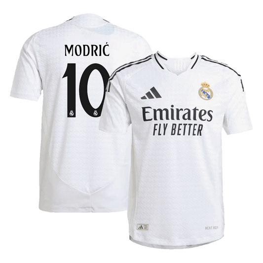 Camisa de futebol barata do Real Madrid MODRIC #10 Home 2024/25 - Versão Player, Slim Fit camisola d