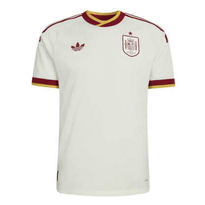 Versão do Jogador Spain Fora Copa do Mundo Futebol Camisas 2026 Branco - camisola de futebol para adeptos em
