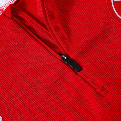 PSG Zíper Moletom Conjunto (Top+Calças) 2025/26 Vermelho