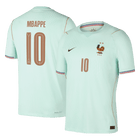 Versão do Jogador MBAPPE #10 França Fora Copa do Mundo Futebol Camisas 2026 Verde