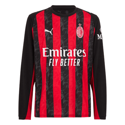 AC Milan Casa Manga comprida Camisa 2025/26 camisola de futebol